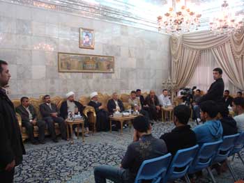 وفد رياضي بحريني يزور العتبة الحسينية المقدسة ويلتقي بأمينها العام