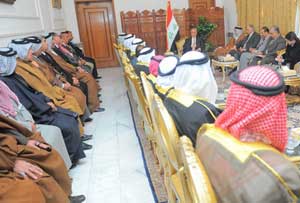 وفد محافظتي كربلاء ونينوى يلتقي بنائب رئيس الجمهورية طارق الهاشمي