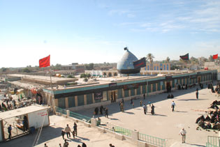 مرقد السيد عون بن عبد الله مزار وناحية تزين بوابة كربلاء الشمالية