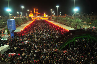 مشاركة واسعة من زوار دول الخليج العربي في مارثون زيارة الاربعينين الى كربلاء