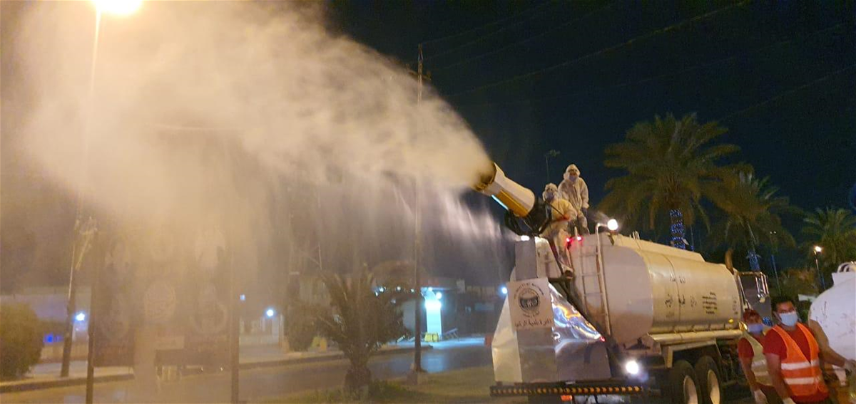 بالصور.. تصنيع منظومة تعفير عملاقة ومتطورة في بغداد