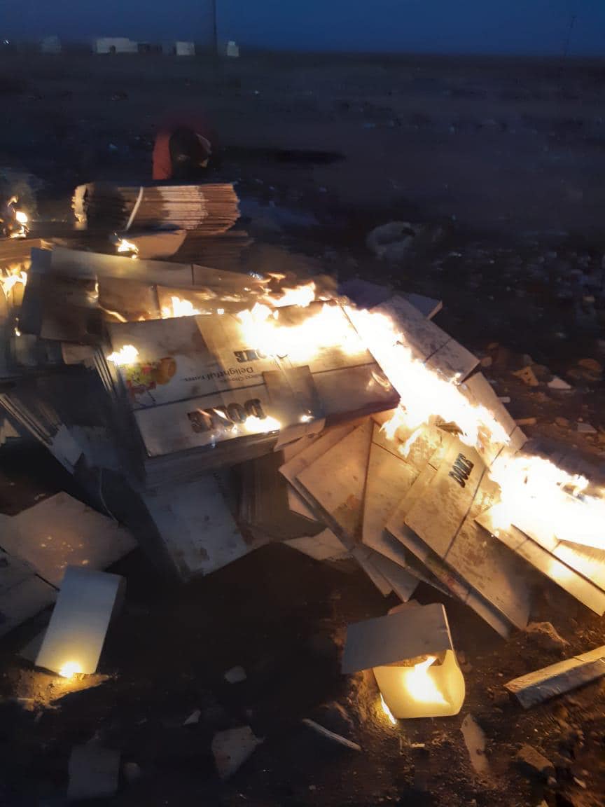 أتلاف مواد متنوعة في كمركي طريبيل الحدودي ومطار بغداد الدولي