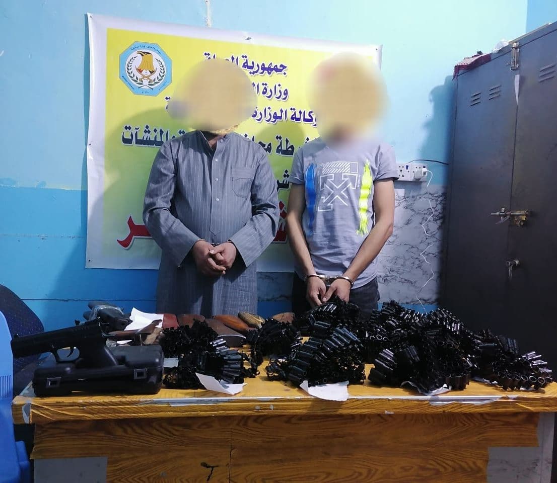 القبض على متهمين بحوزتهم أسلحة غير مرخصة في البصرة
