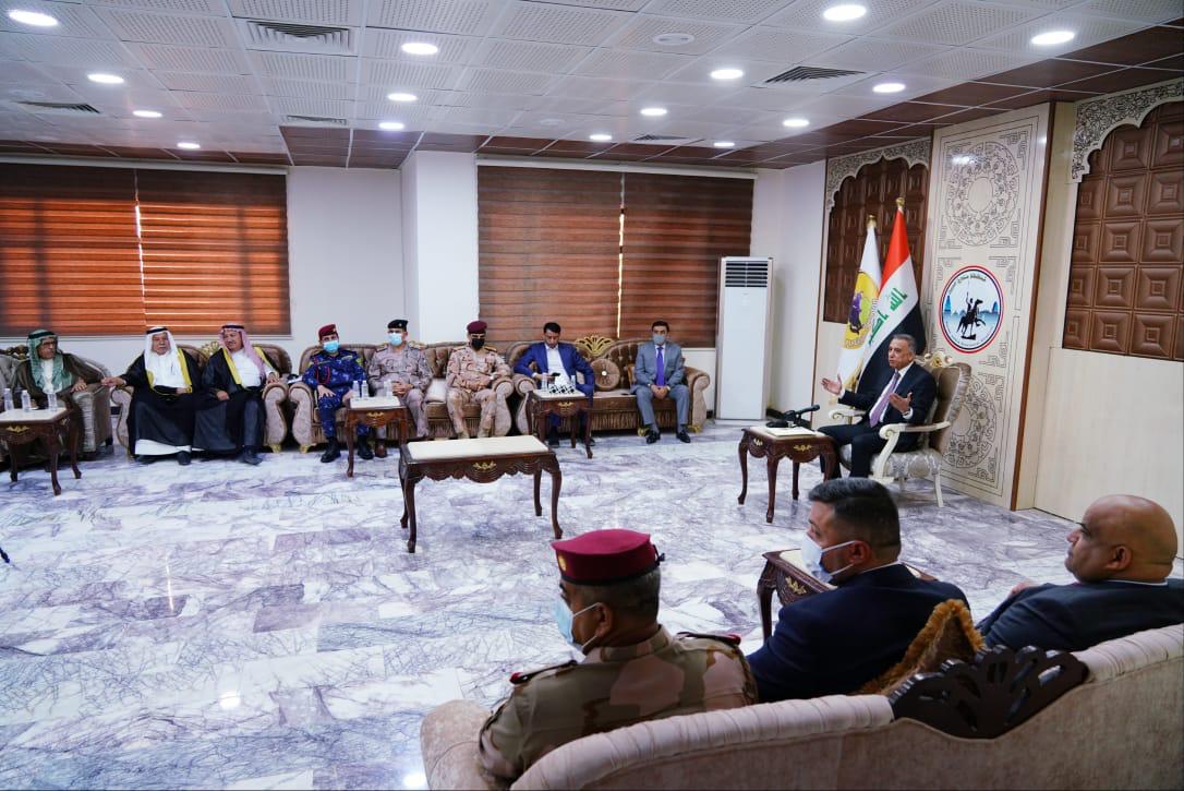 الكاظمي لشيوخ صلاح الدين: كان دوركم عظيما في دحر الارهاب (صور)