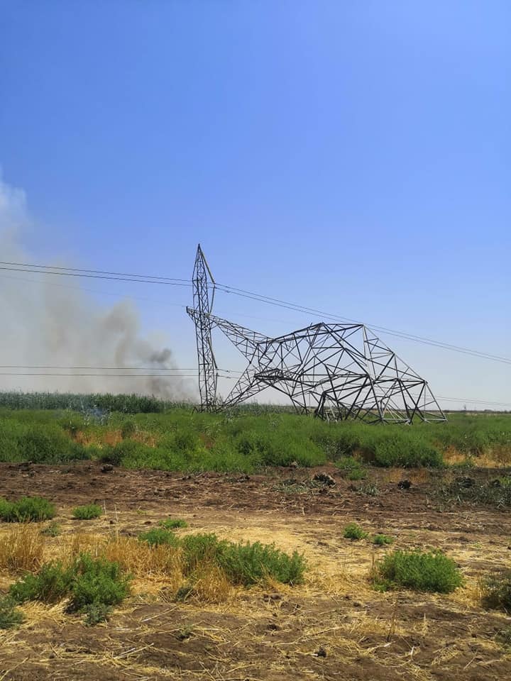 بالصور.. تعرض خطين ناقلين للطاقة الى أعمال "إرهابية" في محافظتين