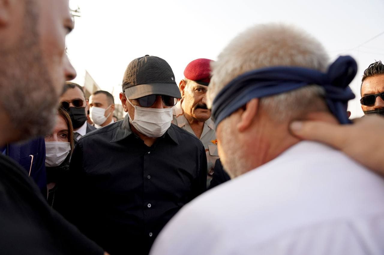 شاهد.. ماذا قال الكاظمي للمجرم قاتل الشهيد "المهندس عبير"