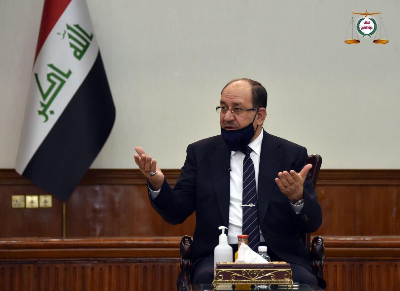 المالكي يدعو المحتجين على نتائج الانتخابات لعدم التصعيد والاحتكاك مع الامن