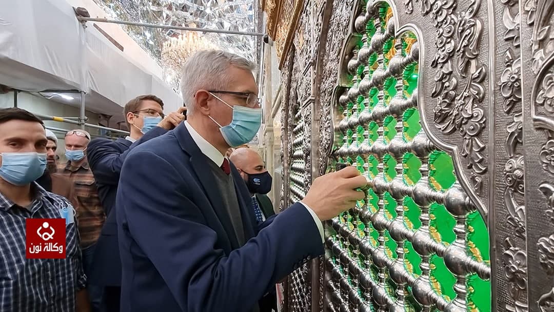 السفير الالماني: القوة الروحية في داخل حرم الحسين يشعر بها حتى غير المسلم (فيديو)