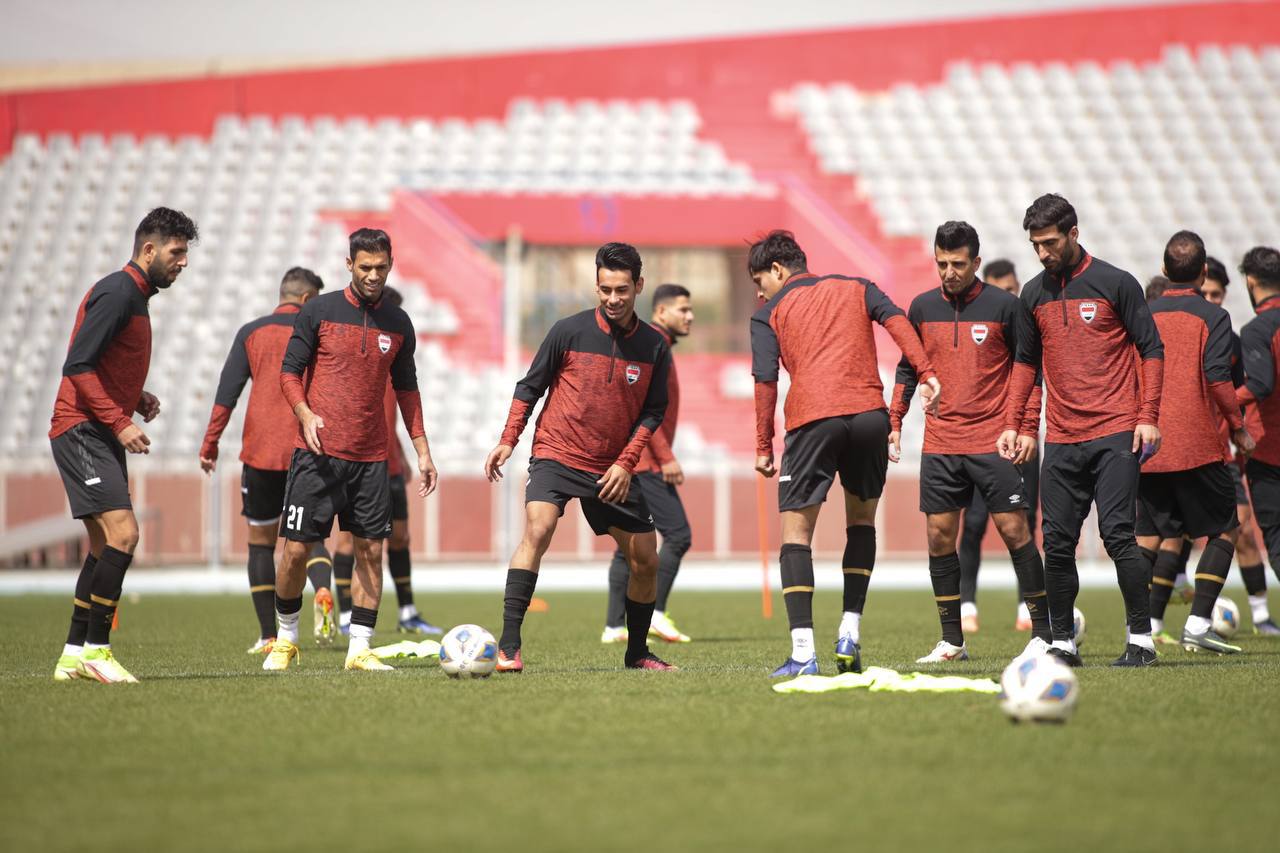 المنتخب العراقي يختتم تدريباته في بغداد قبل مغادرته إلى الرياض