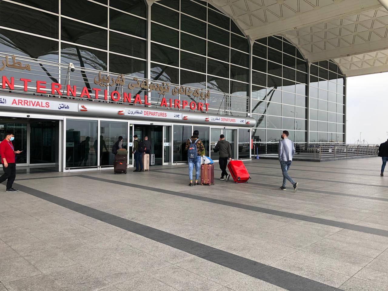 ايقاف الرحلات الجوية في مطار اربيل الدولي