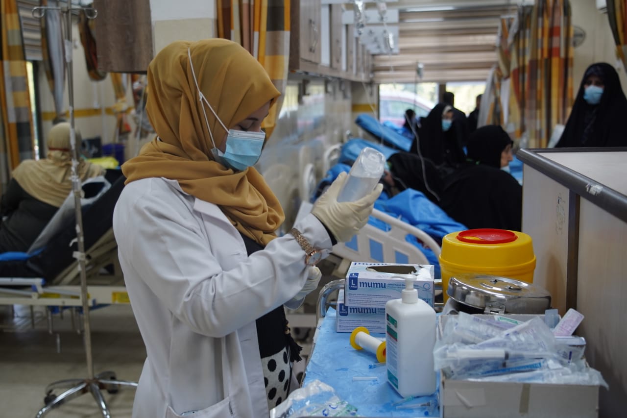 انخفاض مستوى اصابات كورونا في العراق