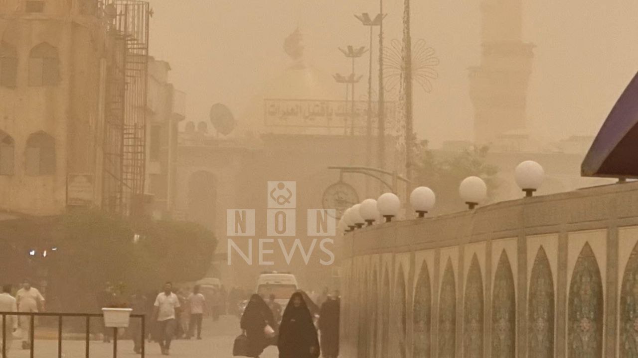 كربلاء تستفيق على موجة غبار اجتاحت أجواءها (فيديو)