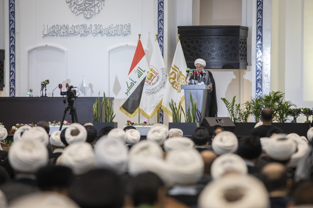 فيديو.. كلمة ممثل المرجع السيستاني في مؤتمر دولي عن "المرجع الحكيم"