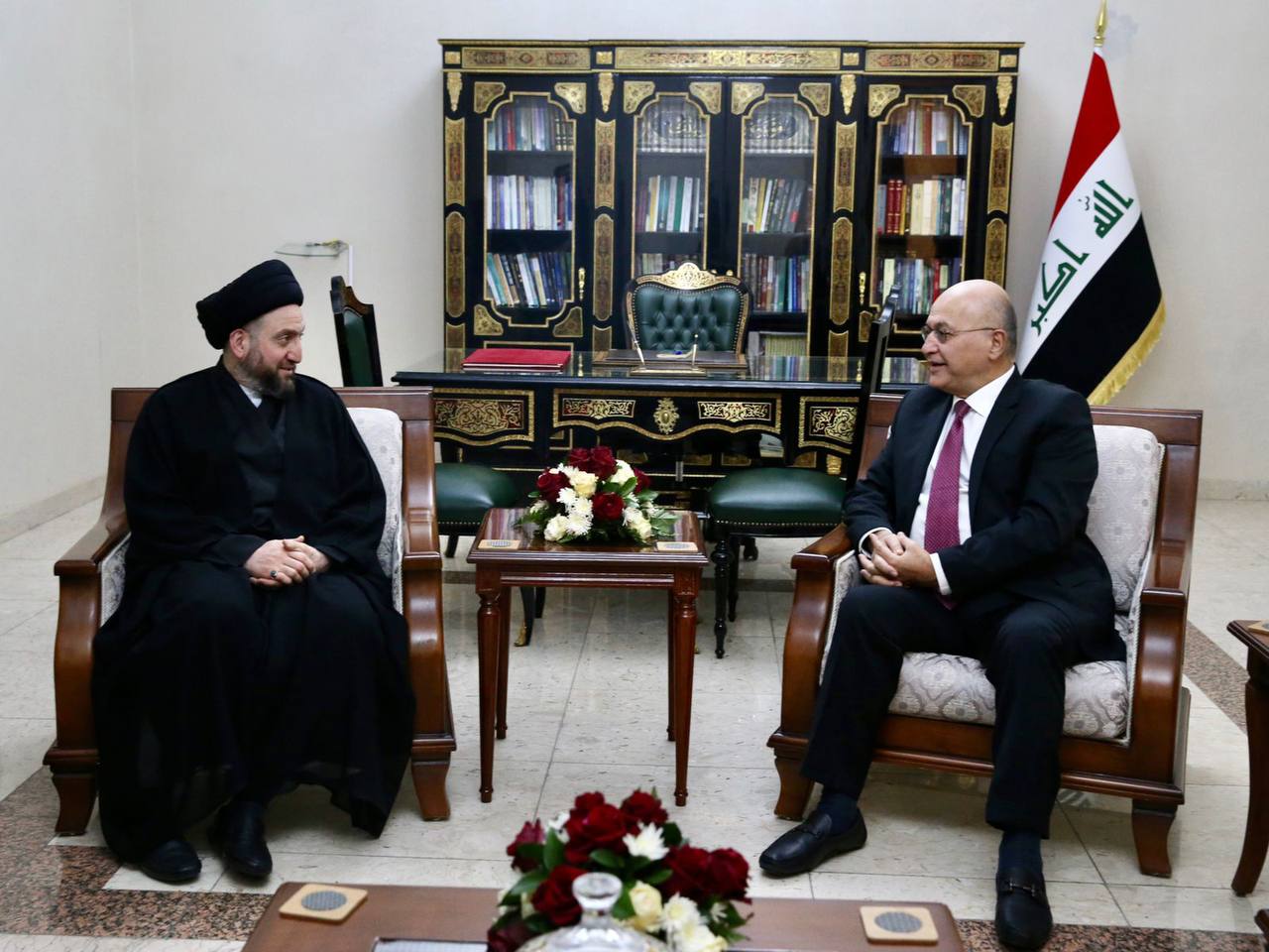 صالح يبحث مع الحكيم ترسيخ الاستقرار وتطورات العملية السياسية