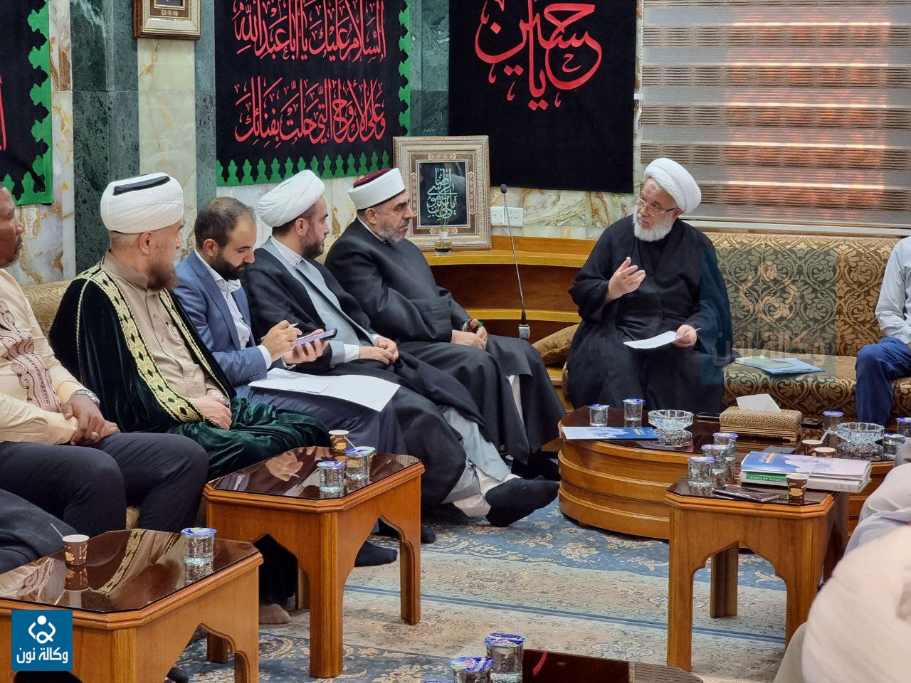 خلال لقاءه بوفد مؤتمر نداء الأقصى: ممثل المرجع السيستاني يدعو الاحرار والفلسطينيين خاصة ان يستلهموا من الحسين مواقف رجالها