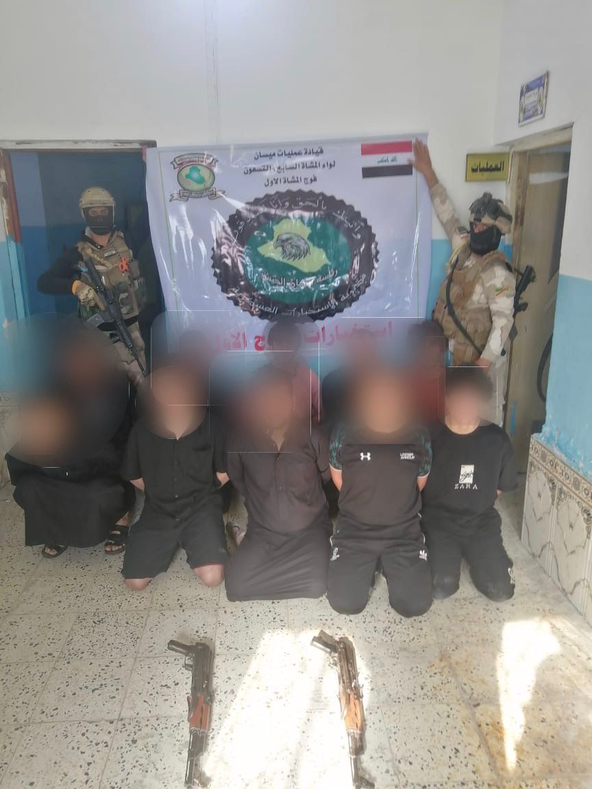 بسبب نزاعات عشائرية.. اعتقال 10 أشخاص وضبط أسلحة في ميسان