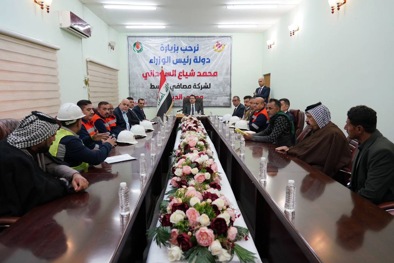 السوداني يعلن بدء العمل بمشروع توسعة مصفى الشنافية في الديوانية