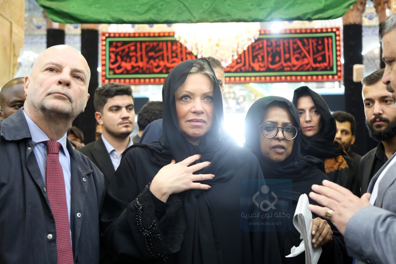 بلاسخارت تزور مرقد الامام الحسين (ع) وتشارك في فعالية دينية (فيديو)