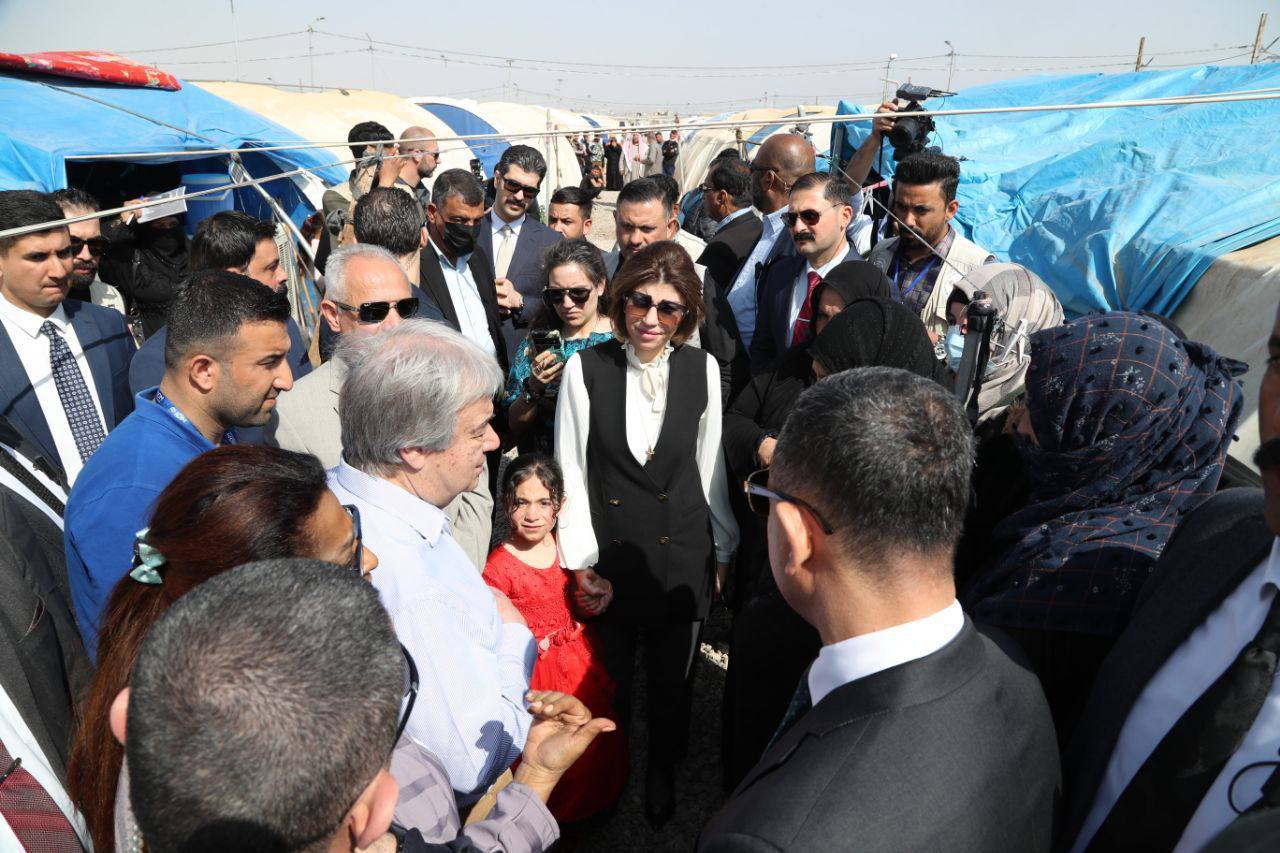 غوتيريش يؤكد من نينوى دعم الأمم المتحدة لجهود العراق في إعادة النازحين