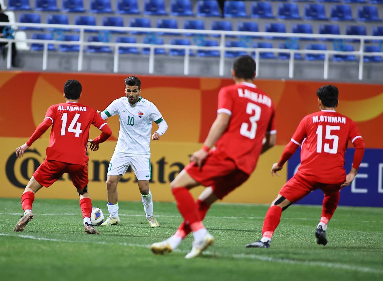 بالوقت القاتل.. العراق يتعادل مع سوريا في نهائيات كأس شباب اسيا