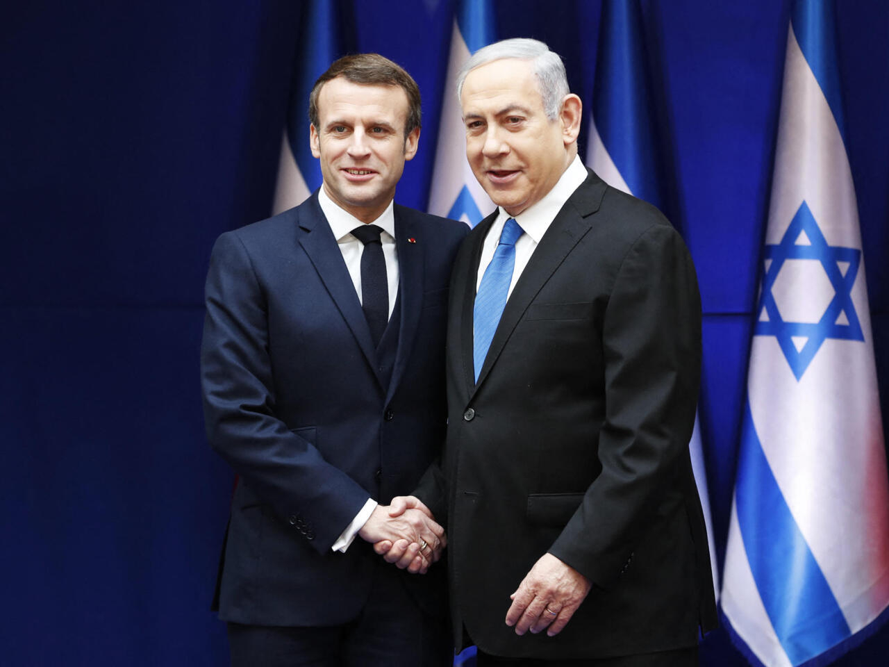 الرئيس الفرنسي يصل الى الاراضي المحتلة من قبل اسرائيل