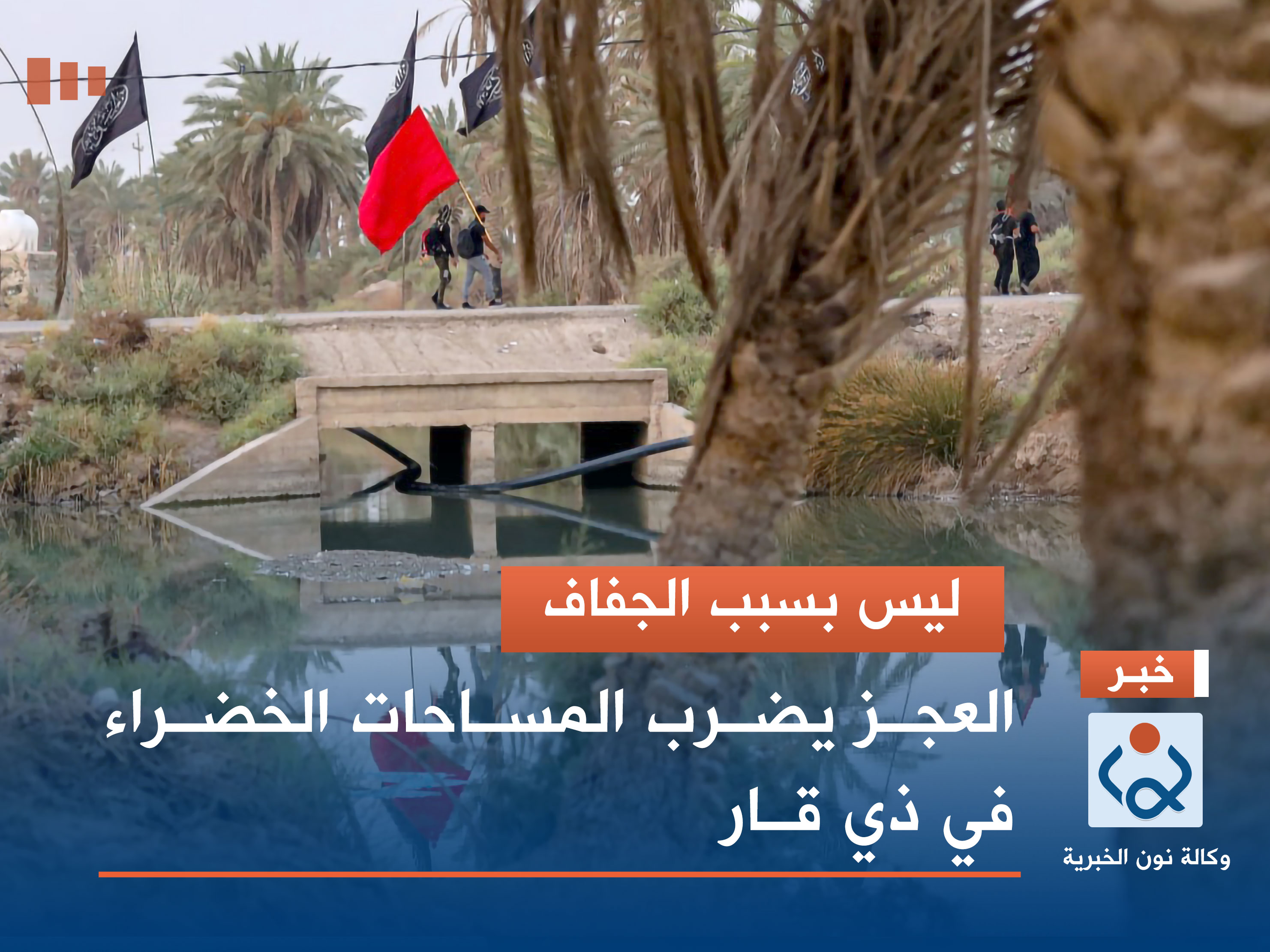 ليس بسبب الجفاف.. العجز يضرب المساحات الخضراء في ذي قار