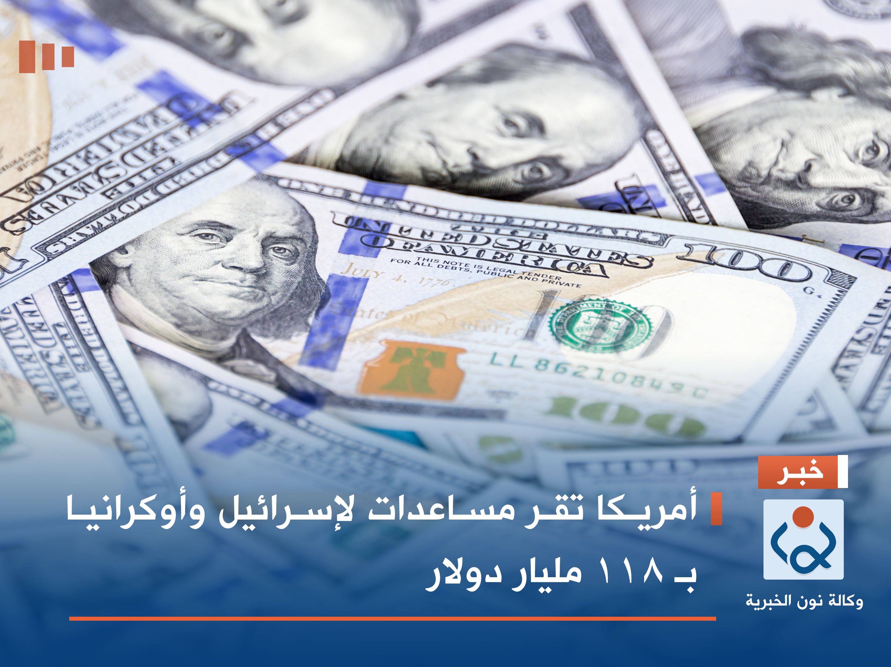 أمريكا تقر مساعدات لإسرائيل وأوكرانيا بـ 118 مليار دولار