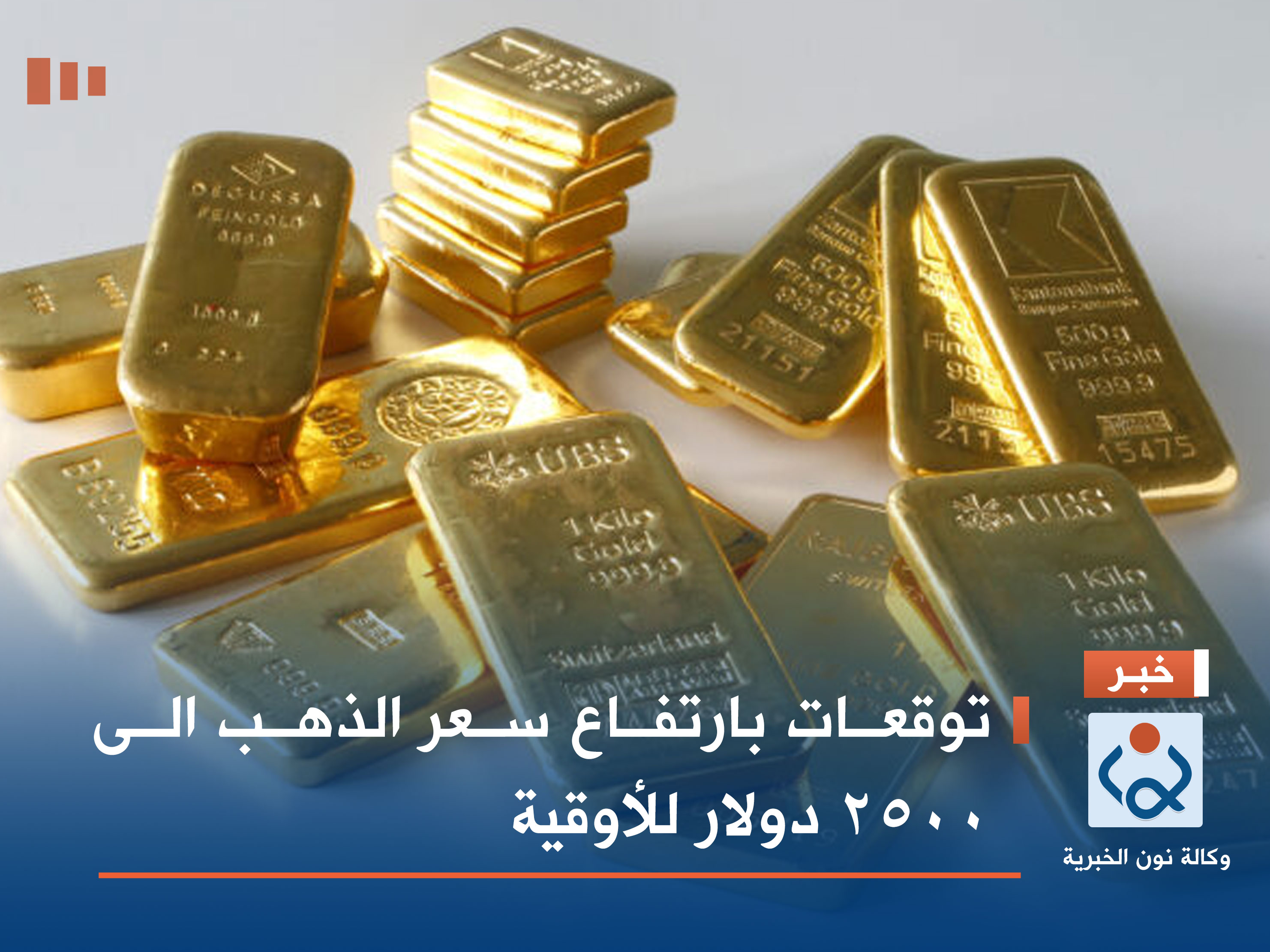 توقعات بارتفاع سعر الذهب الى 2500 دولار للأوقية