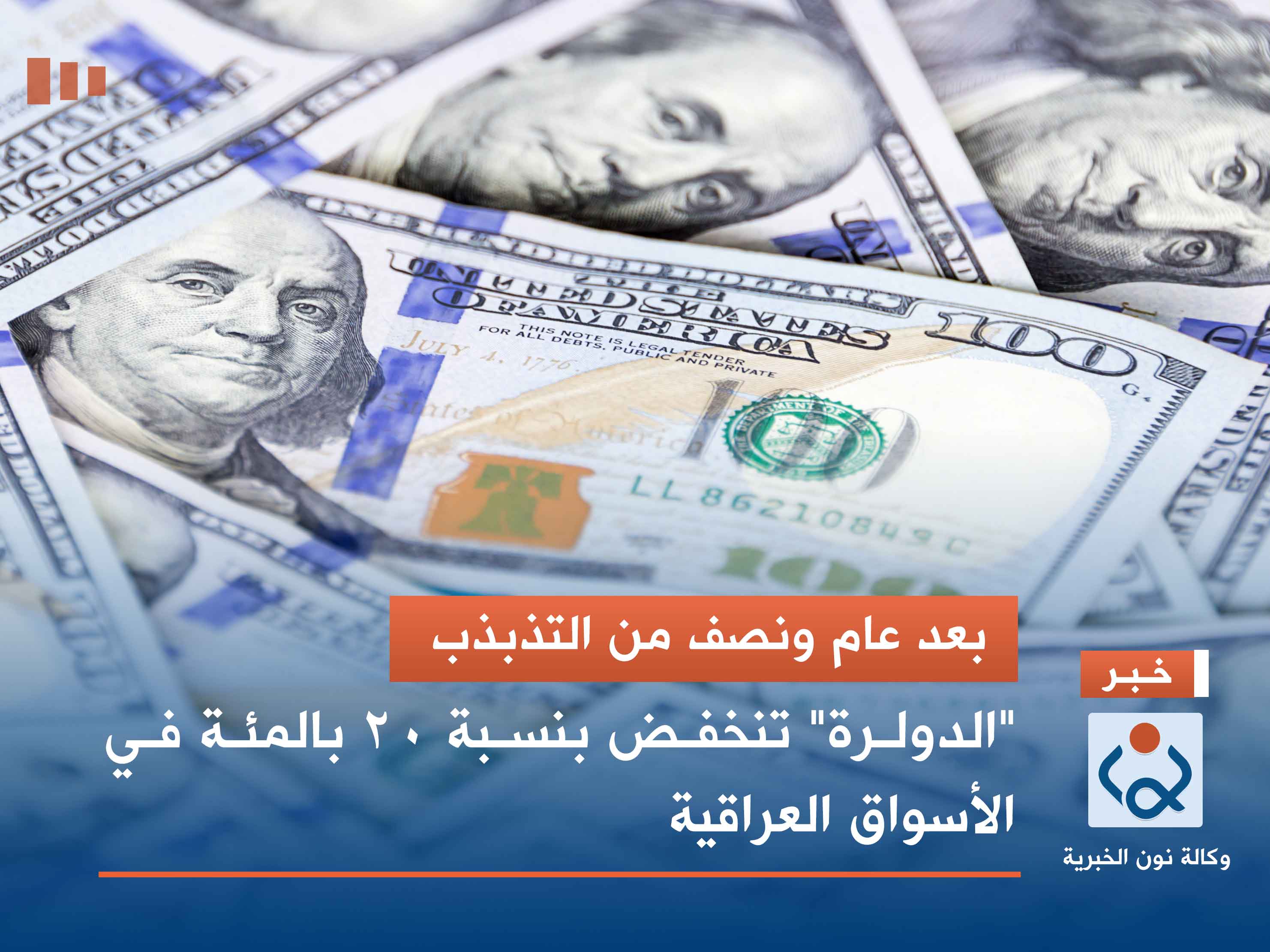 بعد عام ونصف من التذبذب.."الدولرة" تنخفض بنسبة 20 بالمئة في الأسواق العراقية