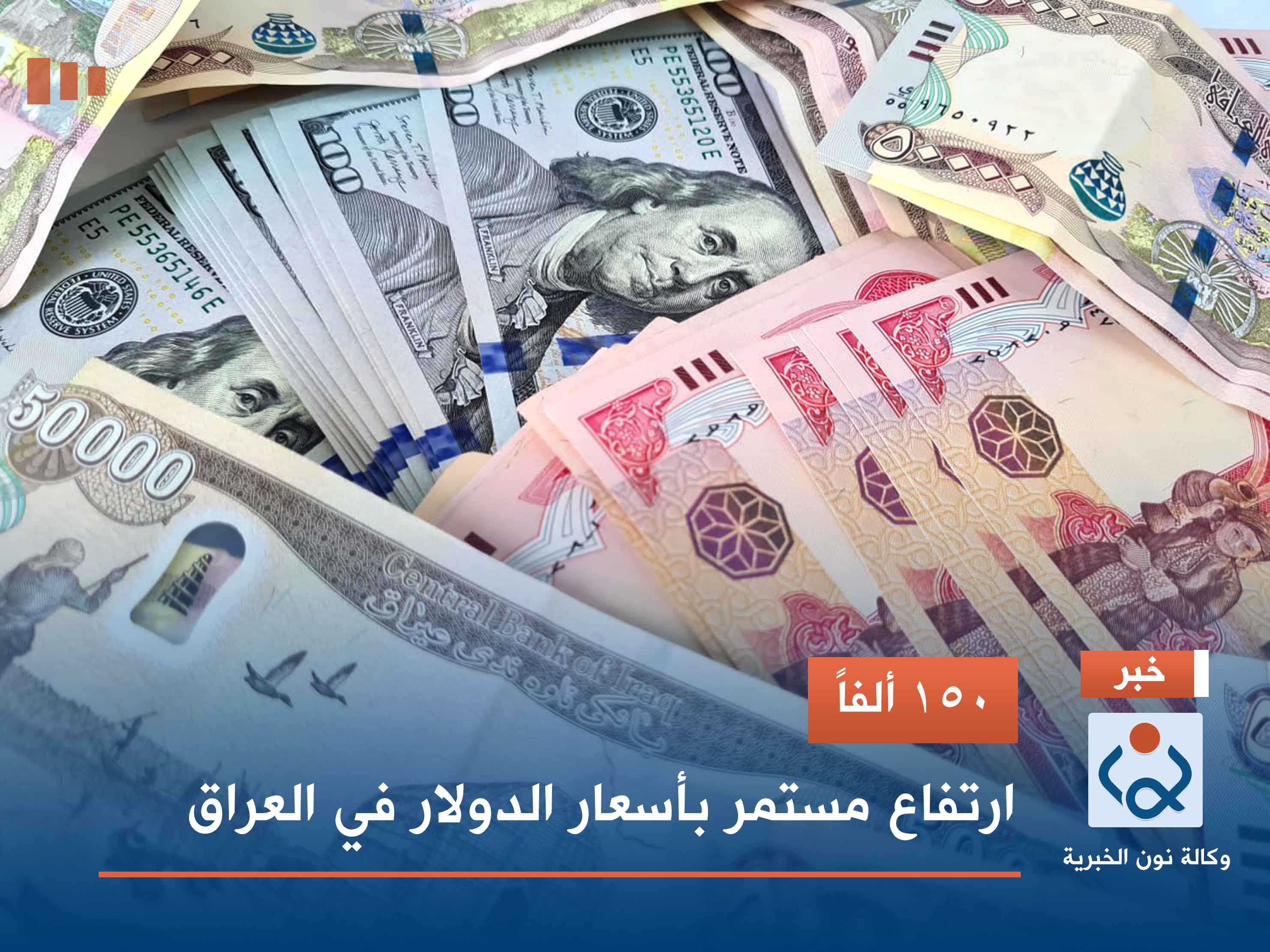 150 ألفاً.. ارتفاع مستمر بأسعار الدولار في العراق