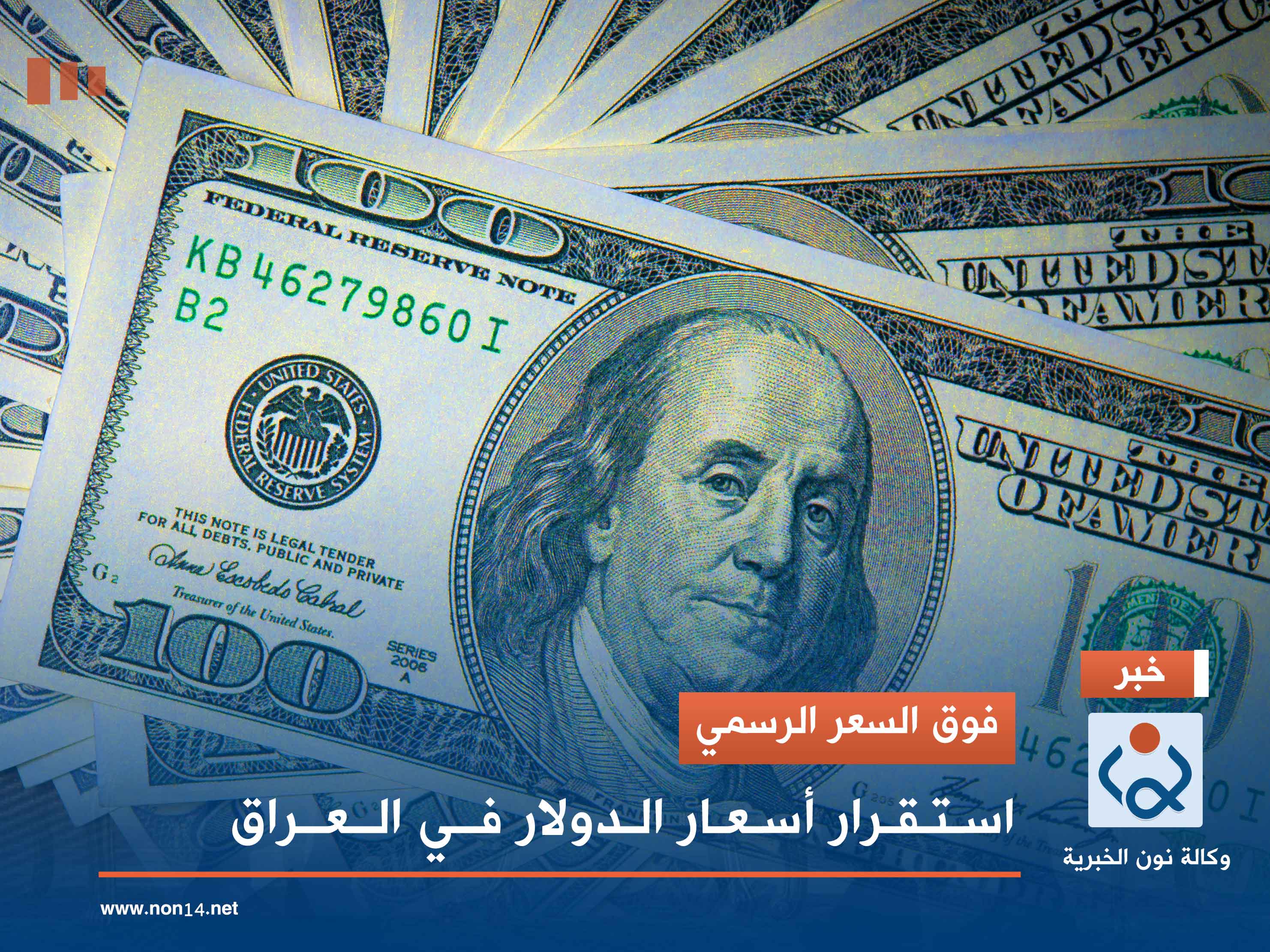 فوق السعر الرسمي.. استقرار أسعار الدولار في العراق