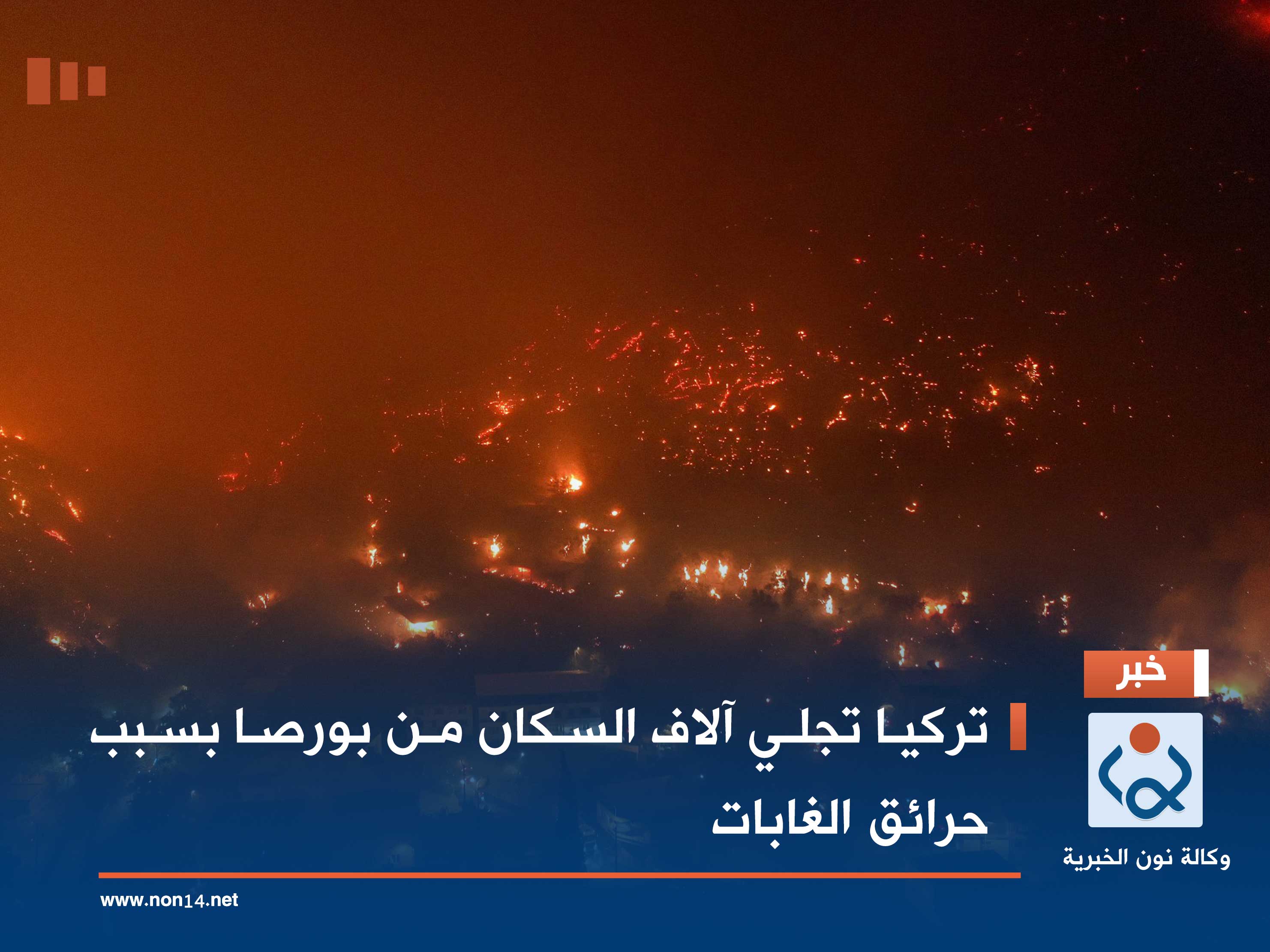 تركيا تجلي آلاف السكان من بورصا بسبب حرائق الغابات