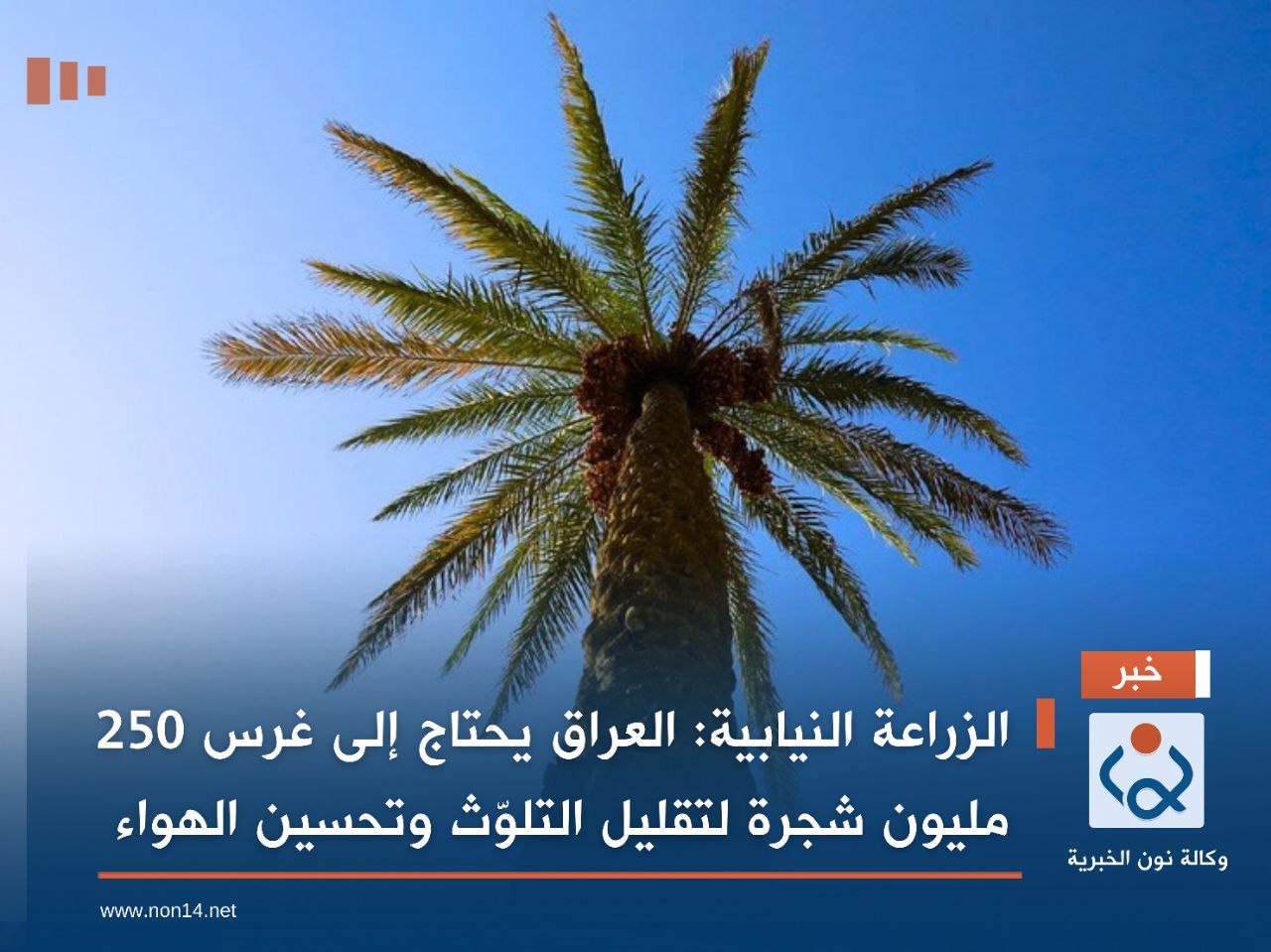 الزراعة النيابية: العراق يحتاج إلى غرس 250 مليون شجرة لتقليل التلوّث وتحسين الهواء