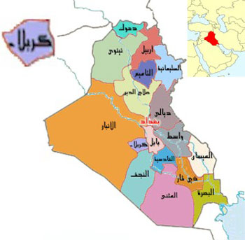 انشاء جسر عبور وبارك في مفرق الدعوم في كربلاء