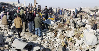 تفجير عمارة سكنية وسط بغداد