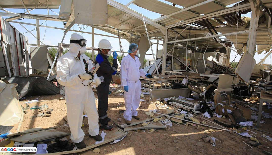 مصور:لجنة من الطاقة الذرية تتجول في مطار كربلاء للكشف عن مواد جرثومية محتملة جراء القصف الامريكي