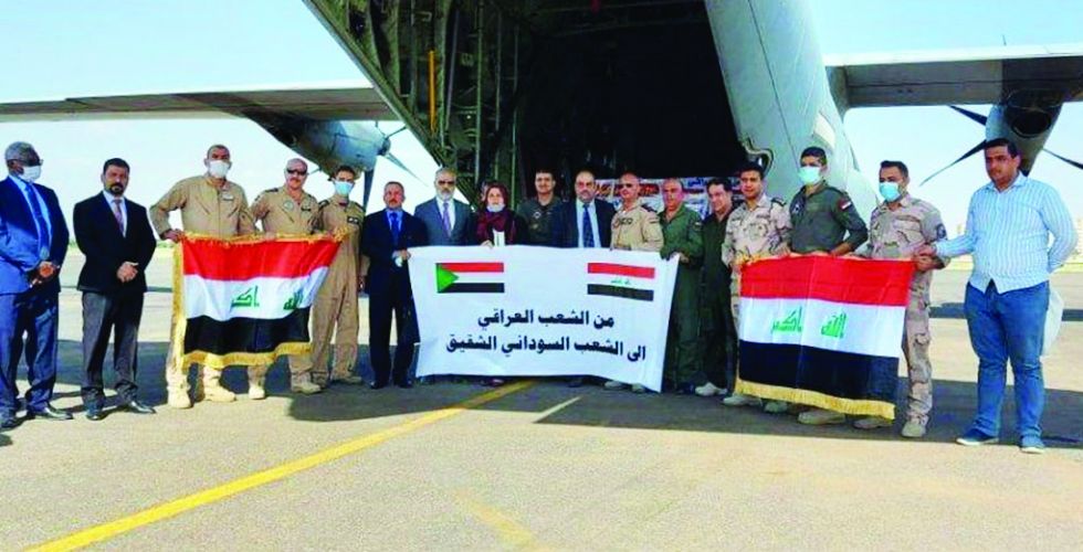 انطلاق طائرة المساعدات العراقية الثالثة إلى السودان