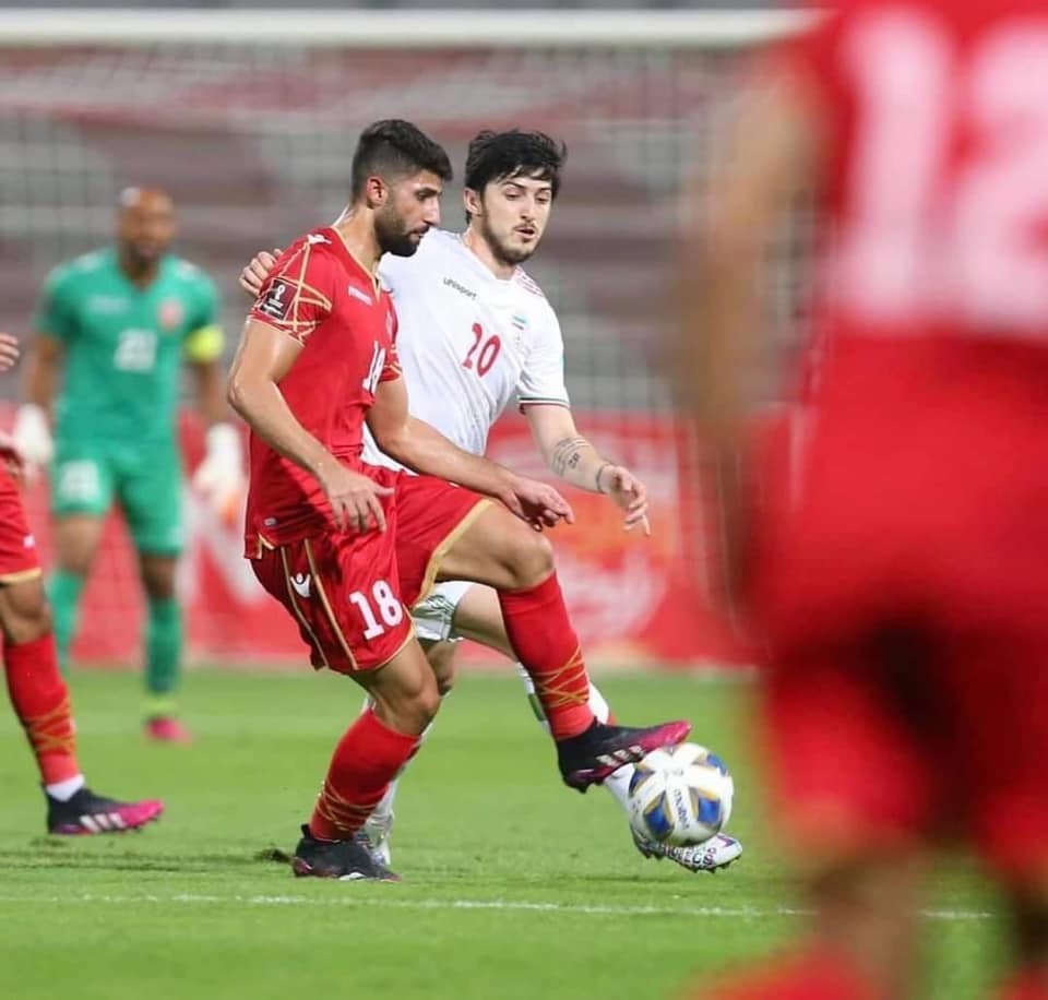 ايران تكتسح البحرين بثلاثية  نظيفة وتحل ثانيا بعد العراق بفارق نقطتين