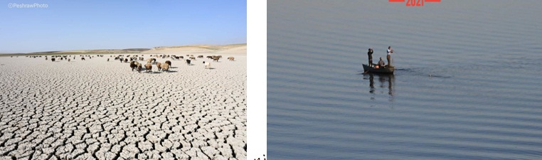 بالصور:جفاف نهر سيروان الذي ينبع من ايران بشكل كامل!!!