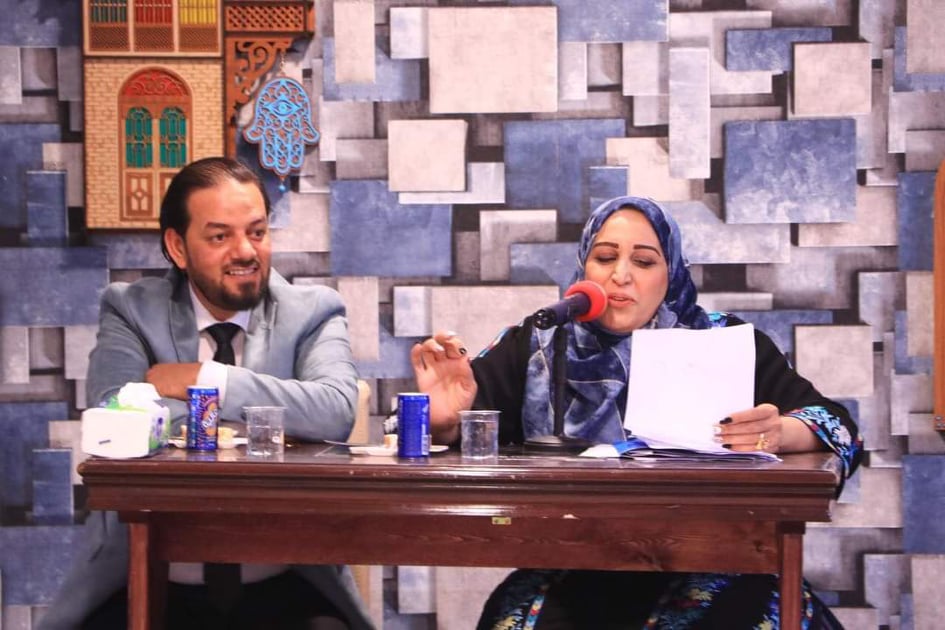 شاعرة اردنية تلقي قصائد في كربلاء المقدسة