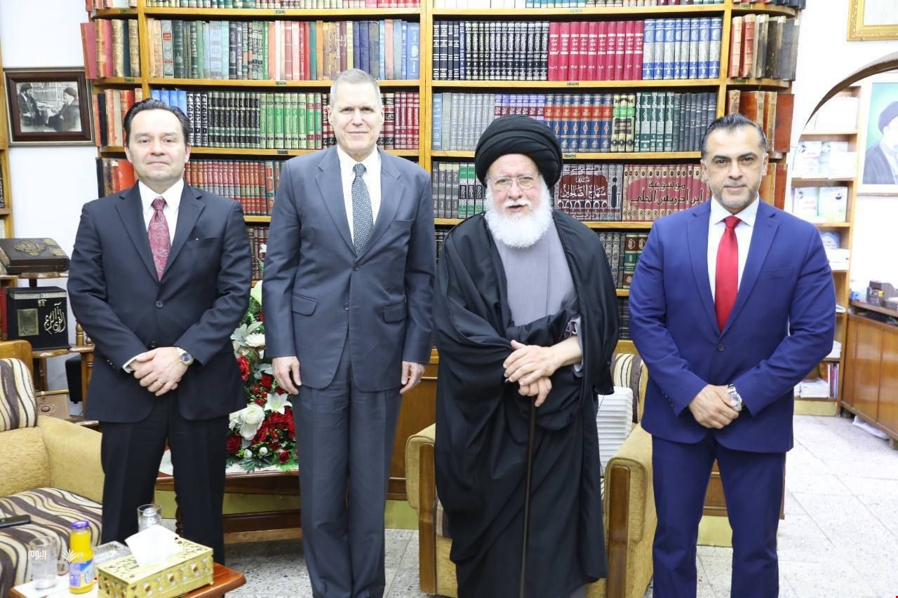 السيد حسين الصدر يستقبل السفير الأمريكي في بغداد