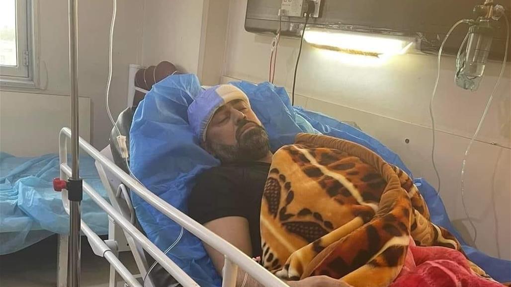 بالصور:مدرب العراق  للشباب "عماد محمد" يتعرض لحادث مروع يتسبب بكسر في جمجمته ولاعبون دوليون يتوافدون لزيارته