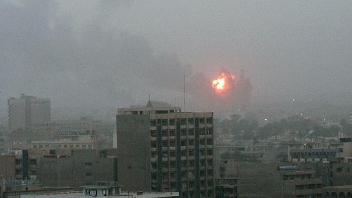 صاروخ كاتيوشا يسقط على مبنى سكني قرب المنطقة الخضراء في بغداد
