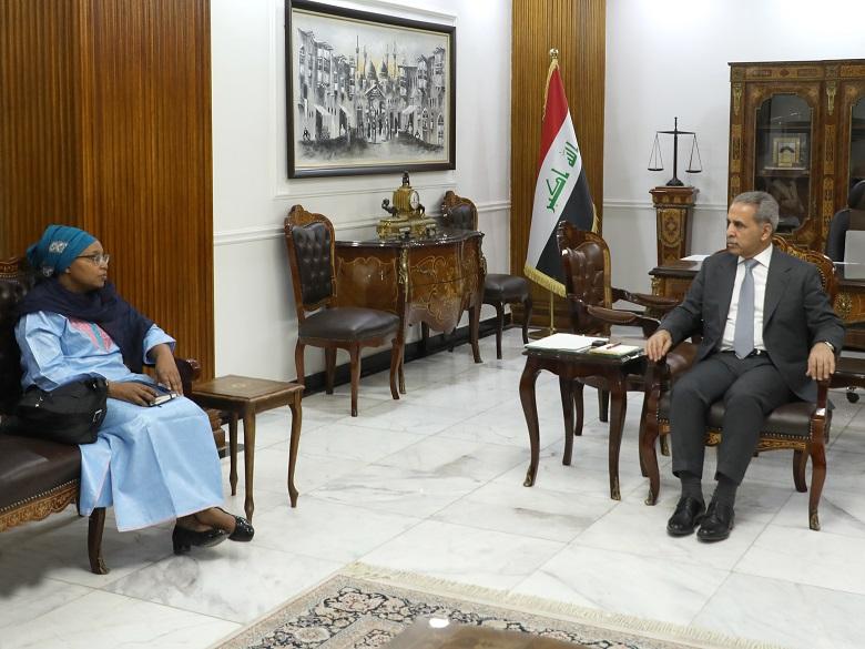 رئيس مجلس القضاء الاعلى يستقبل وكيلة الامين العام للامم المتحدة