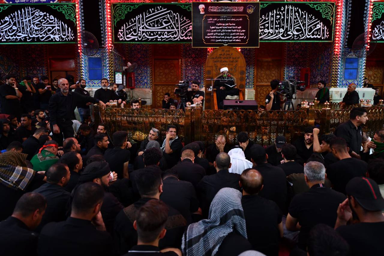 تقرير مصور:قراءة المقتل الحسيني من الصحن الحسيني الشريف