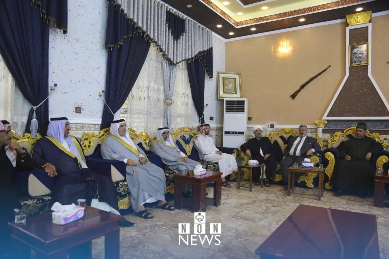 العيساوي خلال استقباله وفد العتبة الحسينية في الفلوجة: السيد السيستاني عز الإسلام وتاج رأس العراقيين (فيديو)