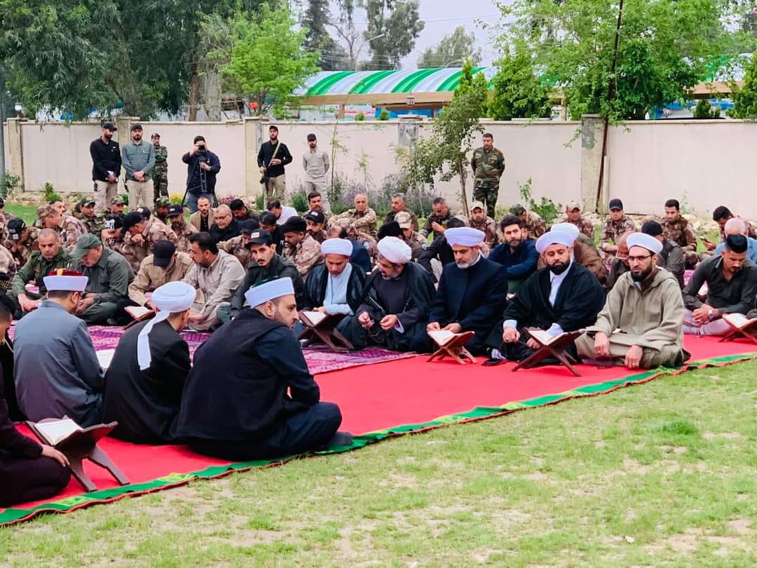 بالصور:قيادة عمليات الحشد في نينوى تقيم محفلاً قرآنياً.