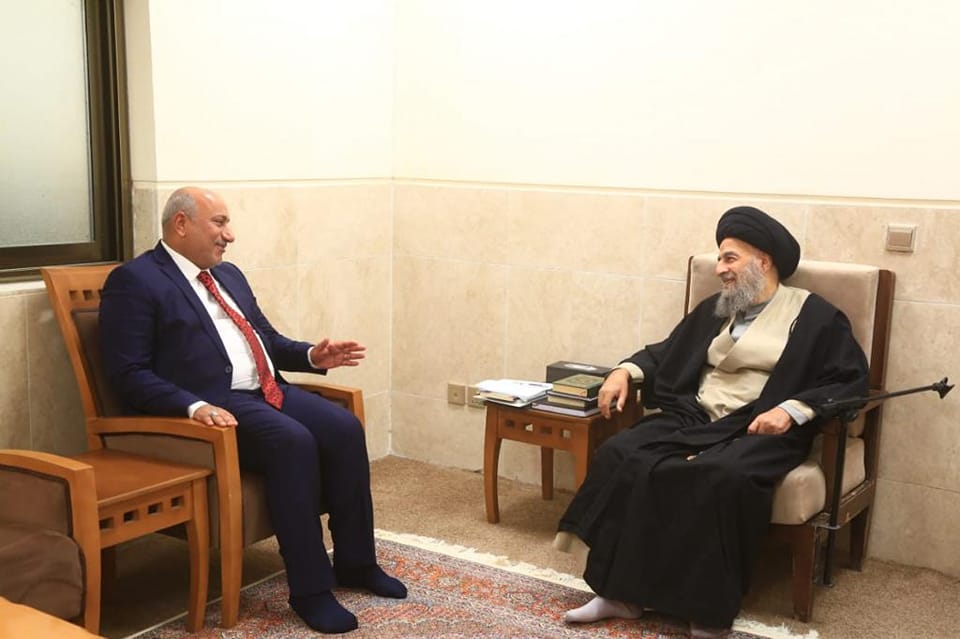 اية الله المدرسي يلتقي محافظ كربلاء ويشيد بنجاحات المحافظة في تقديم الخدمات للمواطنين والزائرين