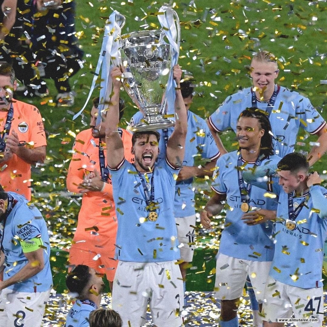مانشستر سيتي بطلاً لدوري أبطال أوروبا للمرة الأولى في تاريخه بعد تغلبه على إنتر ميلان