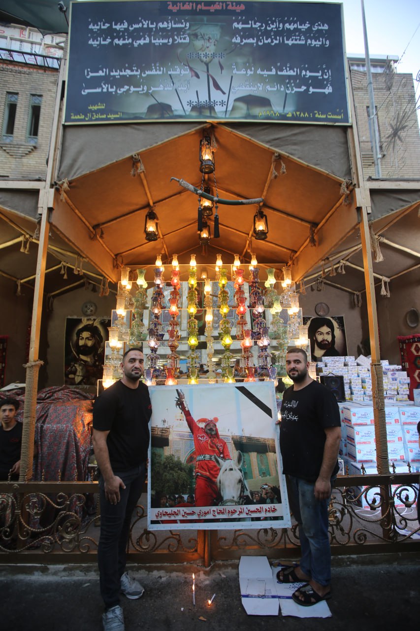 عمره (55) عاما " الخيام الخالية" موكب كربلائي يحيي جميع مناسبات العترة الطاهرة